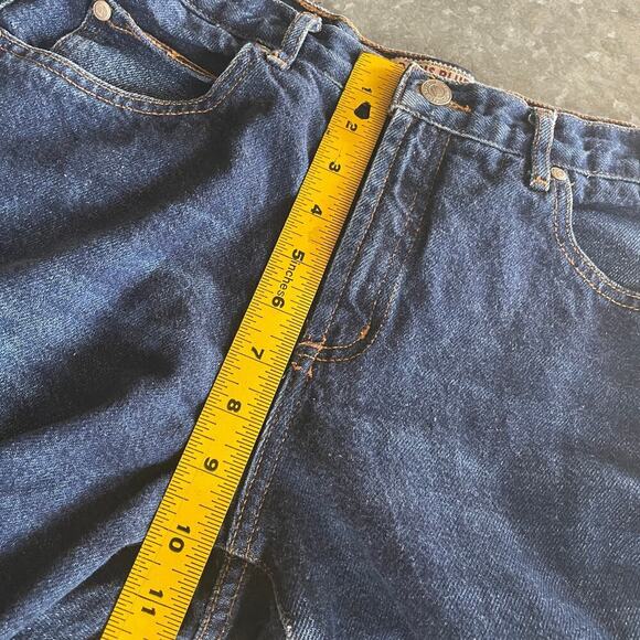 Paris Blues Originals Flare Denim Jeans Sz 9 Vintage 90s Y2K Bootcut Dark Blue - Picture 7 of 8